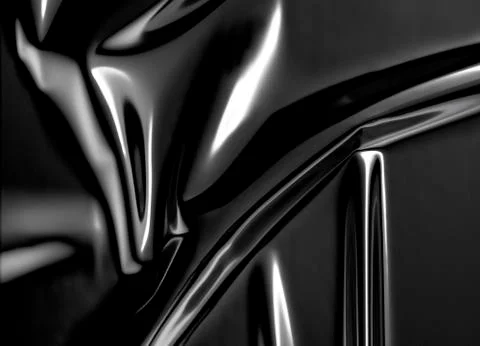 Blank black plastic foil wrap overlay mock up イラスト素材