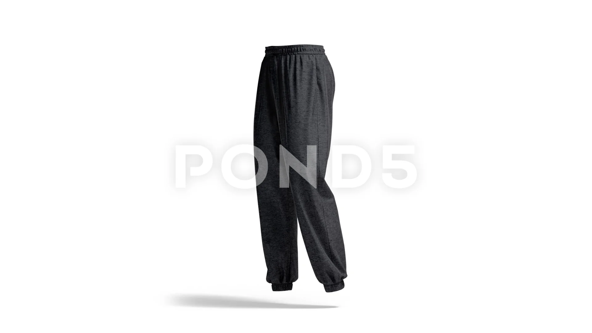 Blank black sport sweatpants mock up, lo, Stock Video