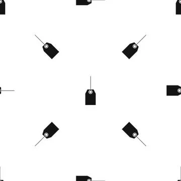 Blank black tag pattern seamless black Stock Illustration