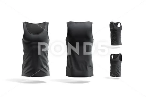 Black tank top outlet mockup