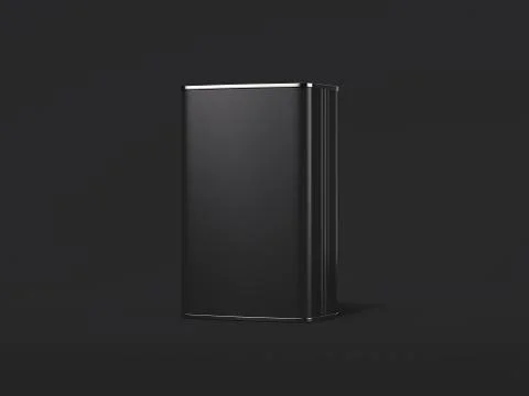 Blank black tin can. 3d rendering イラスト素材