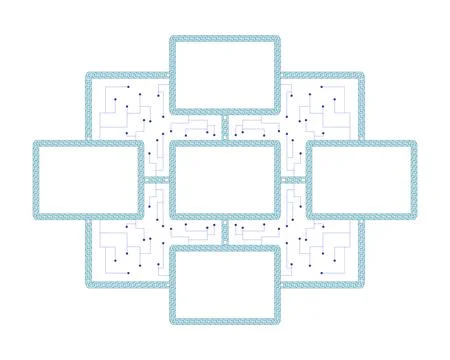 Blank blockchain network with digital connections 2D cartoon object Stock Illustration