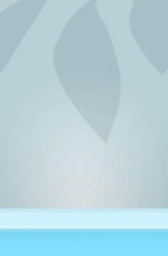 Blank blue pastel background with leaf shadows for product presentation Stock Illustration