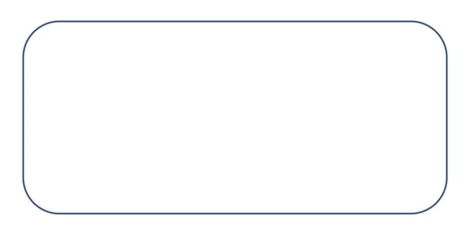 Blank blue rounded rectangle border label frame banner shape isolated on white Stock-Illustration