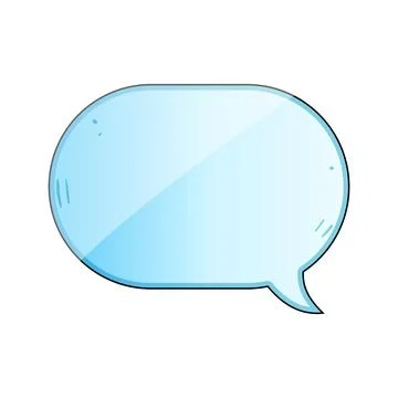 Blank blue speech bubble communication concept Ilustración de archivo