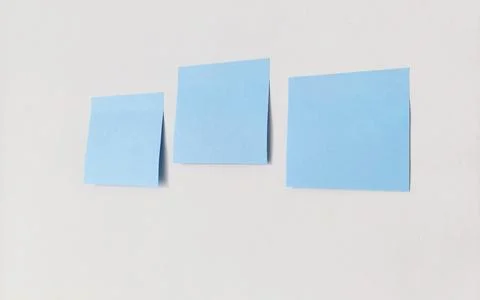 Blank Blue Sticky Notes Stock Photos