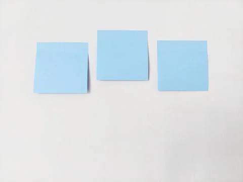 Blank Blue Sticky Notes Stock Photos