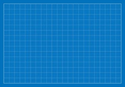 Blueprint paper grid with empty background vector. Vector blank