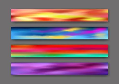 Blank blurry horizontal banners Stock Illustration