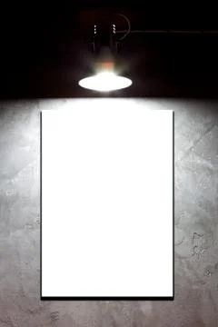 Blank board on concrete wall Stock Illustration