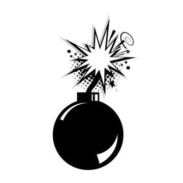 Blank bomb template comic speech bubble Stock Illustration