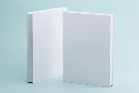 Blank book covers, mockup, studio, pastel background, design Stock Illustration