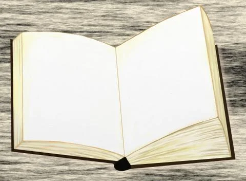 Blank Book on Gray Table Stock Illustration