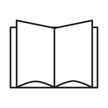 Blank book note icon on white background vector. . Stock Illustration