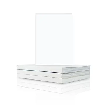 Blank book on white background, isolated Stock Illustration