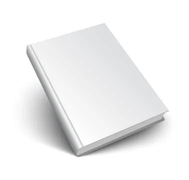 Blank book on white Stock-Illustration