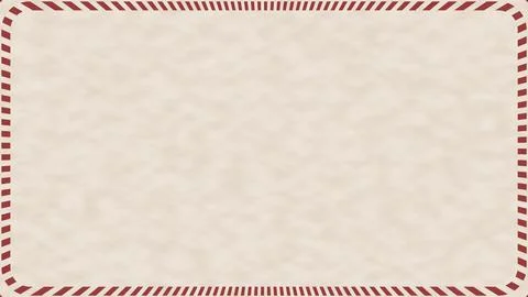 Blank bordered paper with red dashed edge for documents Ilustração Stock