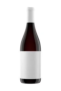 Blank bottle of wine isolated on a white background Stock Illustration