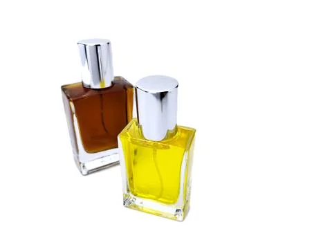 Blank bottles of perfume Foto stock