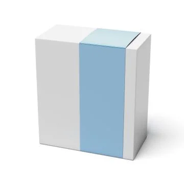 Blank box with blue cover 스톡 일러스트