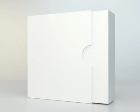 Blank box on gray background with reflection Illustrazione stock