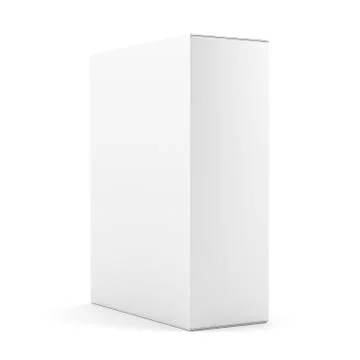 Blank box isolated over white background 库存插图