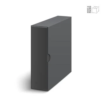Blank box isolated on white background Ilustración de archivo