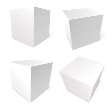 Blank box isolated on white background Illustrazione stock