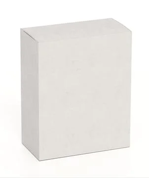 Blank box isolated on white background. 3D illustration Stock Illustration