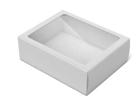 Blank Box with Transparent Window Stock Illustration