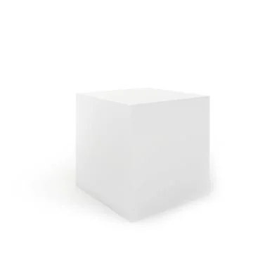 Blank box on white background. 3d render Stock Illustration