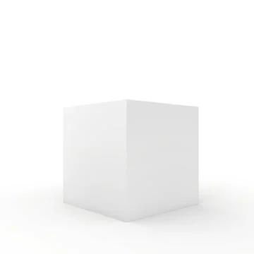Blank box on white background. 3d render Stock Illustration