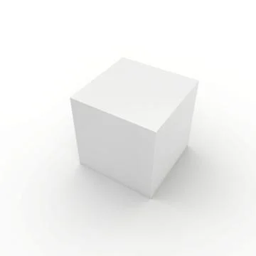 Blank box on white background. 3d render Stockillustratie