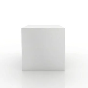 Blank box on white background. 3d render Stock Illustration