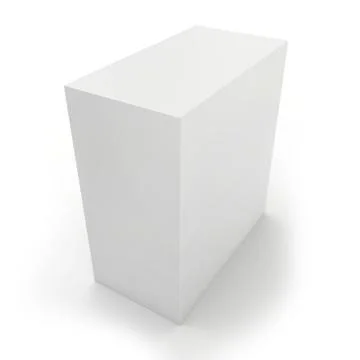 Blank box on white background. 3d render Stock Illustration