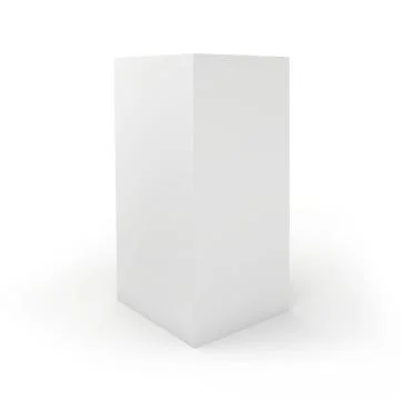 Blank box on white background. 3d render Stock-Illustration
