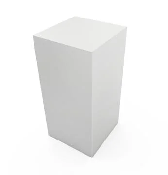 Blank box on white background. 3d render Stock Illustration