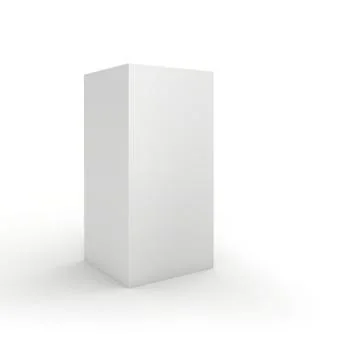 Blank box on white background. 3d render Stock Illustration
