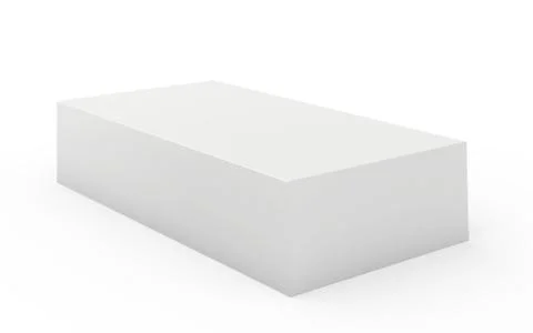 Blank box on white background. 3d render Illustrazione stock