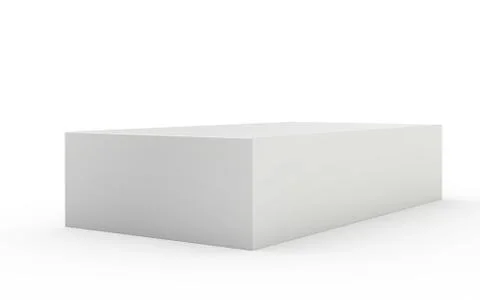 Blank box on white background. 3d render Stock Illustration