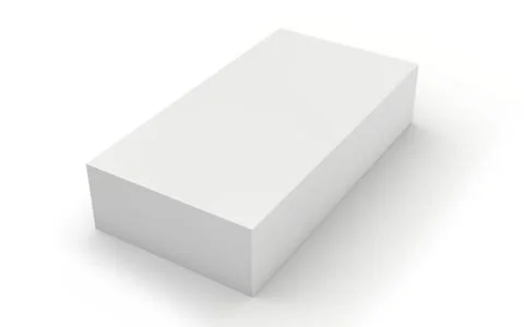 Blank box on white background. 3d render Stock Illustration