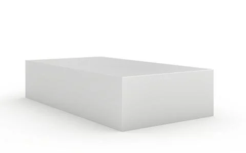 Blank box on white background. 3d render 스톡 일러스트