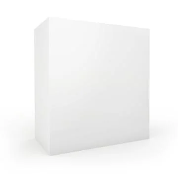 Blank box on white background. Illustrazione stock