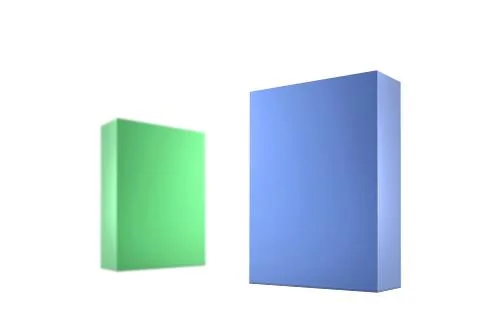 Blank Box on White Stock Photos