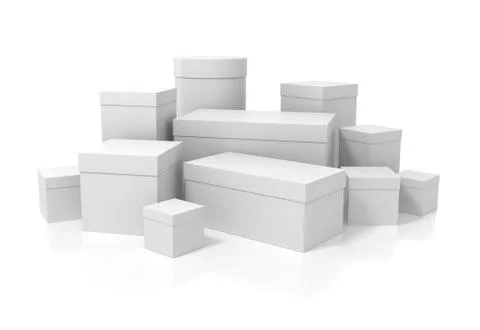 Blank boxes Stock Illustration