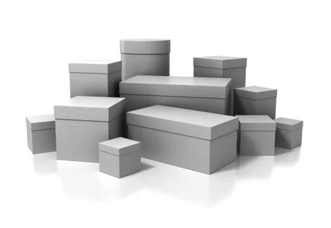 Blank boxes Stock Illustration