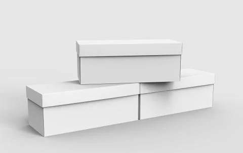 Blank boxes piled up Foto stock