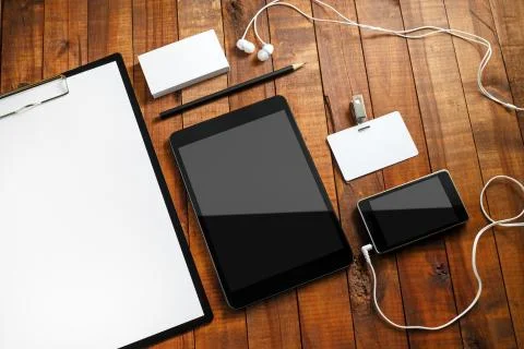 Blank branding mock-up Stock Photos
