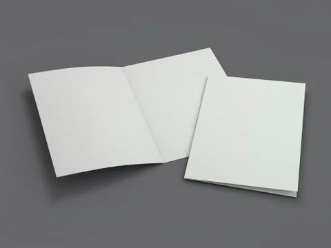 Blank Brochure magazine isolated to replace your design. 3D イラスト素材