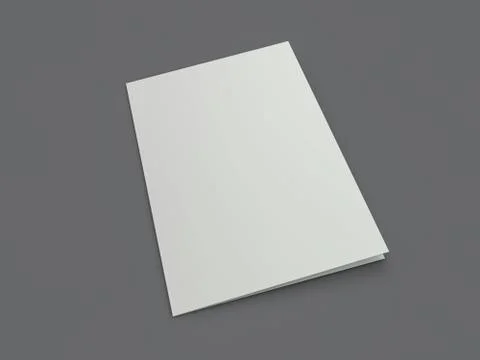 Blank Brochure magazine isolated to replace your design. 3D Stock Illustration